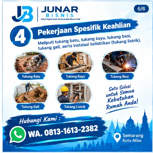 Tukang Harian Semarang | Junar Bisnis Jasa Tukang Terdekat - gambar 6
