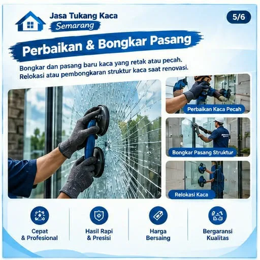 Tukang Kaca Semarang | Junar Bisnis untuk Pintu, Partisi, Kanopi & Shower Screen - gambar 3