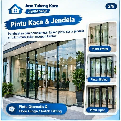 Tukang Kaca Semarang | Junar Bisnis untuk Pintu, Partisi, Kanopi & Shower Screen - gambar 4