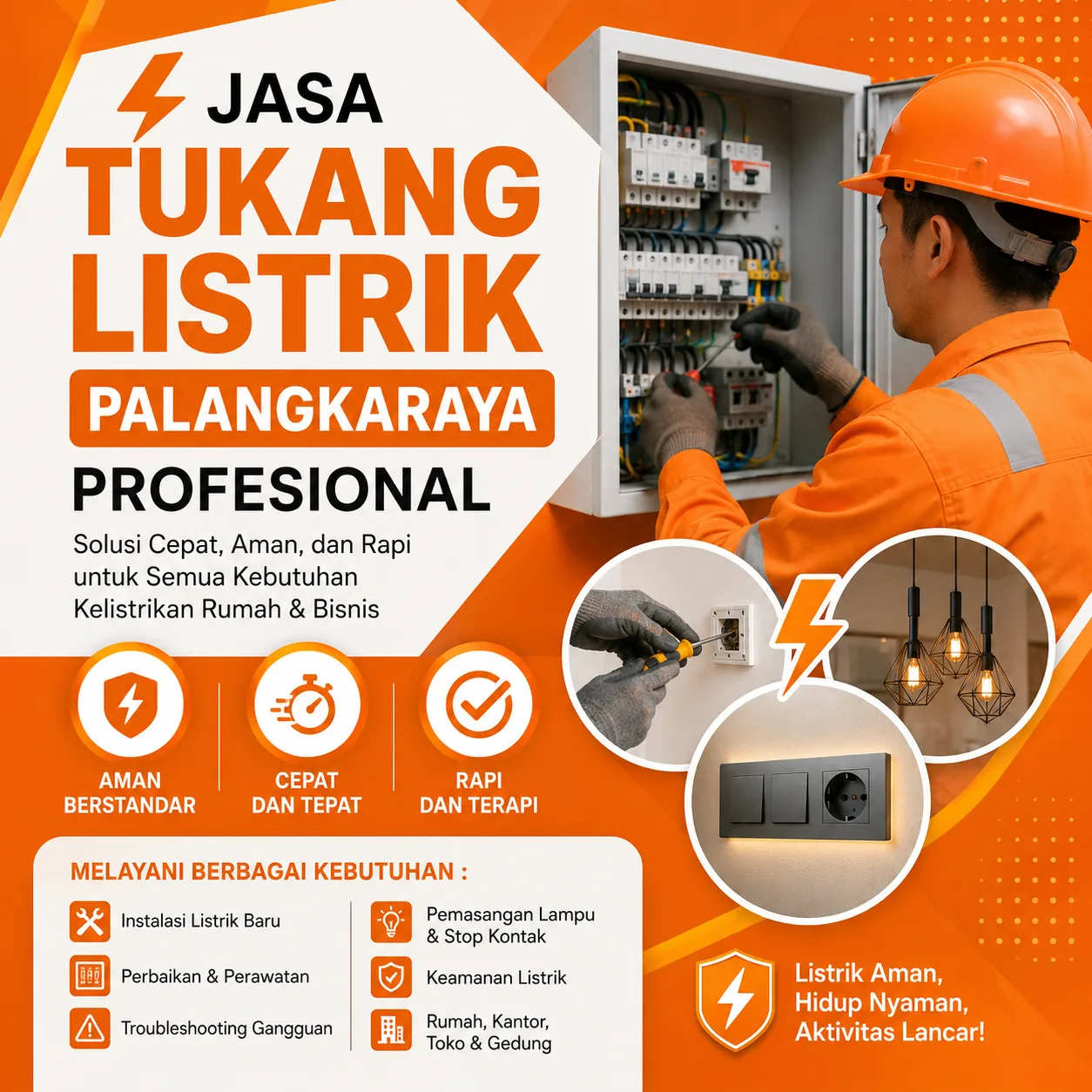 Jasa Tukang Listrik Palangkaraya Profesional | Cepat & Aman
